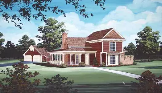 Country house plans 30-329 - front exterior, 1,827 sq ft, 3 bed, 2 bath house plans | Monster House Plans