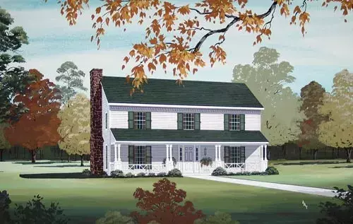 Country house plans 30-339 - front exterior, 2,200 sq ft, 4 bed, 2 bath house plans | Monster House Plans