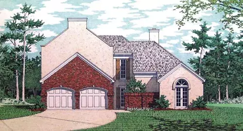 Mediterranean house plans 30-341 - front exterior, 2,275 sq ft, 3 bed, 2 bath house plans | Monster House Plans