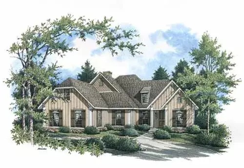 Country house plans 30-345 - front exterior, 2,294 sq ft, 3 bed, 3 bath house plans | Monster House Plans