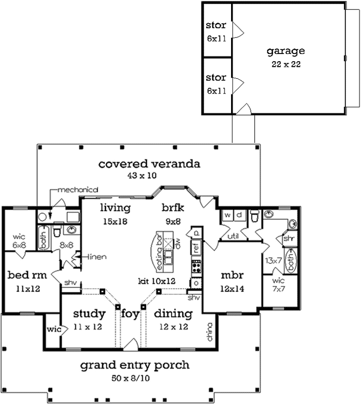 Beach Style House Plans 30-356