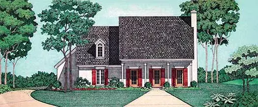 Southern house plans 30-361 - front exterior, 1,683 sq ft, 3 bed, 2 bath house plans | Monster House Plans