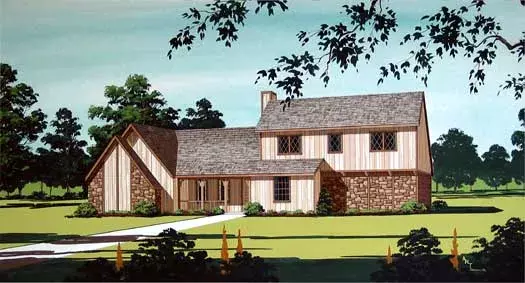 Contemporary house plans 30-365 - front exterior, 1,880 sq ft, 3 bed, 2 bath house plans | Monster House Plans