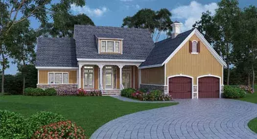 Country house plans 30-367 - front exterior, 1,806 sq ft, 3 bed, 2 bath house plans | Monster House Plans