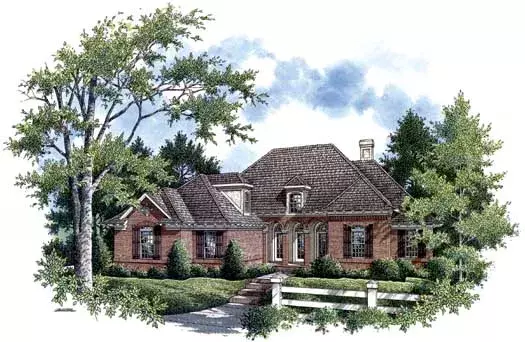 European house plans 30-368 - front exterior, 2,149 sq ft, 3 bed, 2 bath house plans | Monster House Plans