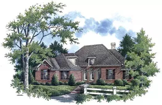 European house plans 30-369 - front exterior, 2,149 sq ft, 3 bed, 2 bath house plans | Monster House Plans