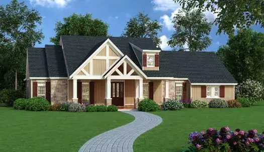 Country house plans 30-374 - front exterior, 2,342 sq ft, 3 bed, 3 bath house plans | Monster House Plans
