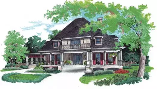 Southern house plans 30-378 - front exterior, 3,292 sq ft, 4 bed, 3 bath house plans | Monster House Plans