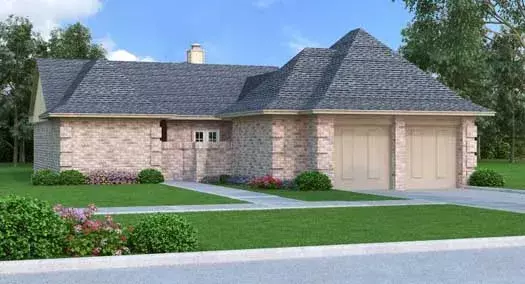 European house plans 30-388 - front exterior, 1,584 sq ft, 3 bed, 2 bath house plans | Monster House Plans