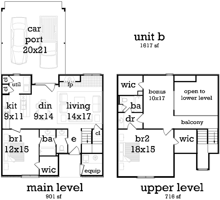 Traditional Style Floor Plans 30-398
