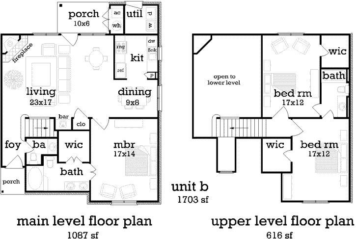Traditional Style Floor Plans 30-400
