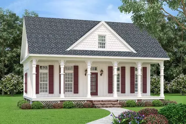 Southern house plans 30-438 - front exterior, 2,002 sq ft, 3 bed, 2 bath house plans | Monster House Plans