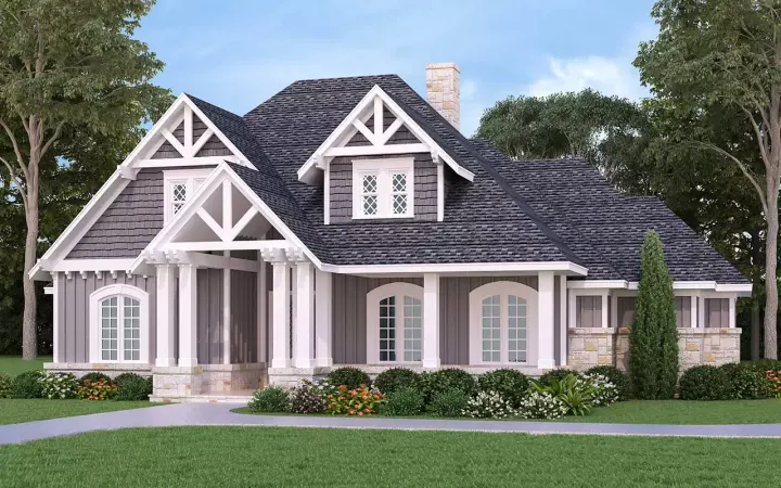 Craftsman house plans 30-449 - front exterior, 1,938 sq ft, 3 bed, 2 bath house plans | Monster House Plans