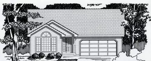 Traditional house plans 31-103 - front exterior, 1,097 sq ft, 2 bed, 1 bath house plans | Monster House Plans