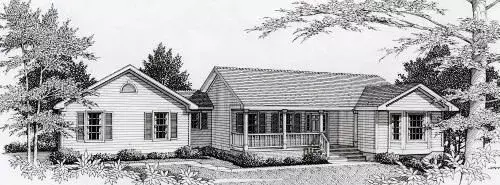 Traditional house plans 31-110 - front exterior, 2,441 sq ft, 4 bed, 3 bath house plans | Monster House Plans