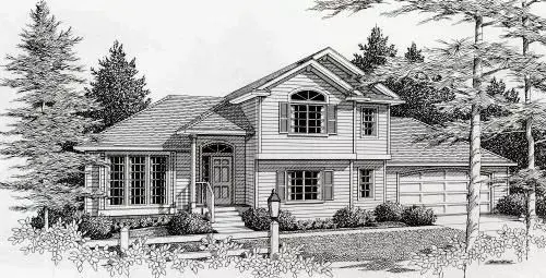 Northwest house plans 31-119 - front exterior, 1,794 sq ft, 3 bed, 3 bath house plans | Monster House Plans