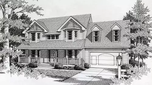 Country house plans 31-122 - front exterior, 2,221 sq ft, 3 bed, 2 bath house plans | Monster House Plans