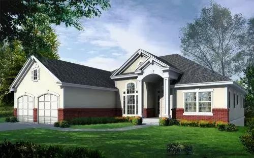 Southern house plans 31-129 - front exterior, 3,538 sq ft, 4 bed, 4 bath house plans | Monster House Plans