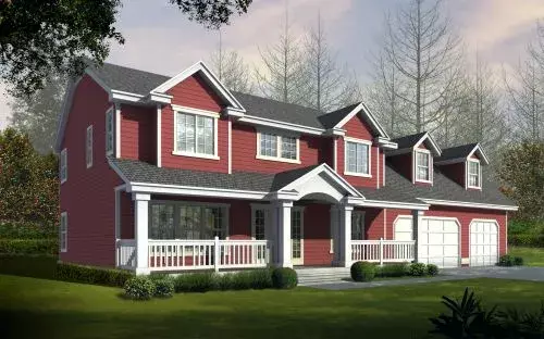 Country house plans 31-134 - front exterior, 2,849 sq ft, 3 bed, 2 bath house plans | Monster House Plans