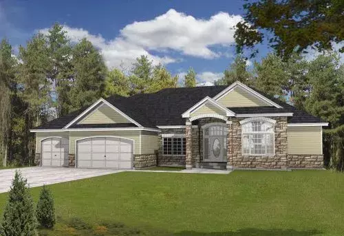 Traditional house plans 31-143 - front exterior, 4,533 sq ft, 5 bed, 4 bath house plans | Monster House Plans