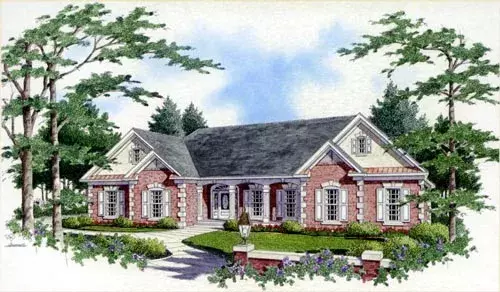 Southern house plans 31-150 - front exterior, 2,737 sq ft, 4 bed, 2 bath house plans | Monster House Plans