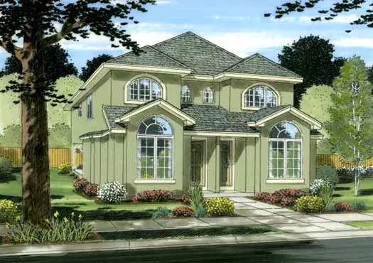 Mediterranean house plans 32-102 - front exterior, 2,404 sq ft, 6 bed, 4 bath house plans | Monster House Plans