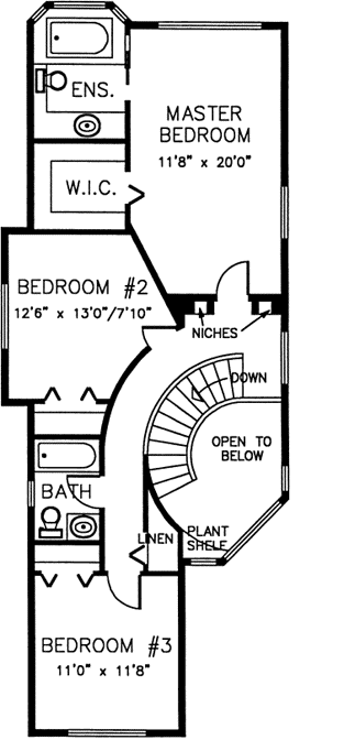 Upper/Second Floor Plan:32-104