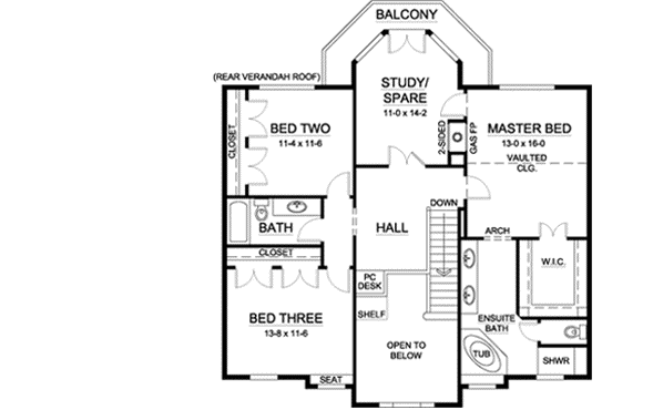 Upper/Second Floor Plan:32-113