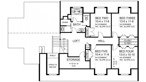Upper/Second Floor Plan:32-114