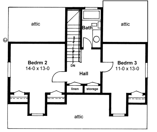 Upper/Second Floor Plan:32-122