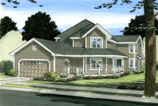 Traditional house plans 32-148 - front exterior, 2,703 sq ft, 4 bed, 3 bath house plans | Monster House Plans