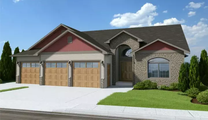 Traditional house plans 32-152 - front exterior, 1,559 sq ft, 2 bed, 2 bath house plans | Monster House Plans