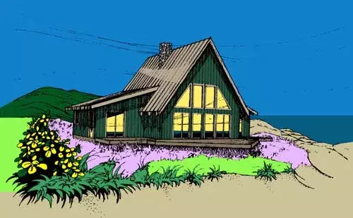 Contemporary house plans 33-108 - front exterior, 1,834 sq ft, 2 bed, 3 bath house plans | Monster House Plans