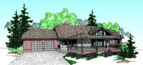 Country house plans 33-191 - front exterior, 2,667 sq ft, 3 bed, 2 bath house plans | Monster House Plans