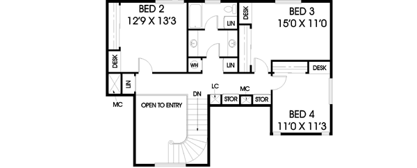 Upper/Second Floor Plan: 33-197