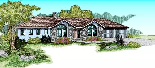 Traditional house plans 33-218 - front exterior, 2,283 sq ft, 3 bed, 2 bath house plans | Monster House Plans