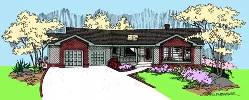 Northwest house plans 33-231 - front exterior, 2,026 sq ft, 3 bed, 2 bath house plans | Monster House Plans