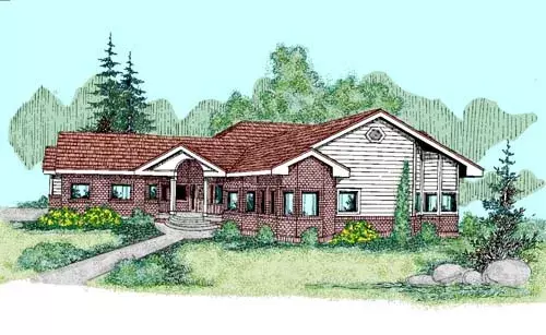 Traditional house plans 33-244 - front exterior, 3,727 sq ft, 3 bed, 3 bath house plans | Monster House Plans