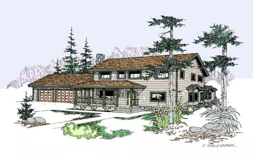 Traditional house plans 33-245 - front exterior, 3,075 sq ft, 5 bed, 4 bath house plans | Monster House Plans
