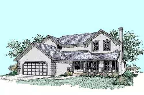 Country house plans 33-259 - front exterior, 3,039 sq ft, 4 bed, 3 bath house plans | Monster House Plans