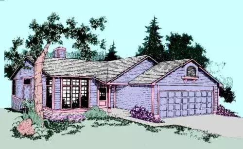 Traditional house plans 33-330 - front exterior, 1,914 sq ft, 3 bed, 2 bath house plans | Monster House Plans