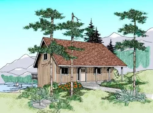 Country house plans 33-339 - front exterior, 1,584 sq ft, 3 bed, 2 bath house plans | Monster House Plans