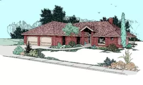Northwest house plans 33-350 - front exterior, 3,275 sq ft, 3 bed, 3 bath house plans | Monster House Plans