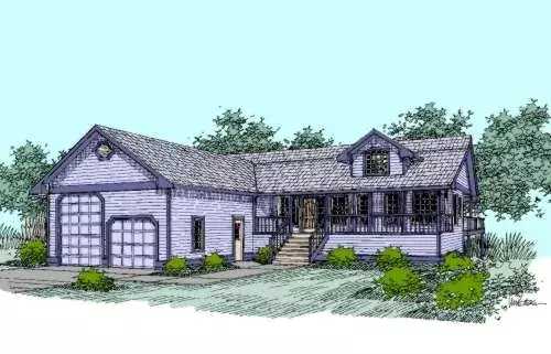 Northwest house plans 33-360 - front exterior, 2,902 sq ft, 2 bed, 3 bath house plans | Monster House Plans