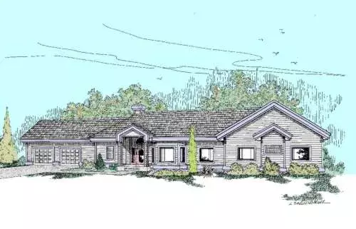 Northwest house plans 33-381 - front exterior, 2,579 sq ft, 3 bed, 3 bath house plans | Monster House Plans