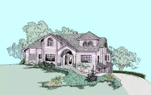 Northwest house plans 33-382 - front exterior, 2,759 sq ft, 5 bed, 3 bath house plans | Monster House Plans