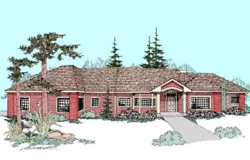 Northwest house plans 33-387 - front exterior, 1,926 sq ft, 3 bed, 2 bath house plans | Monster House Plans