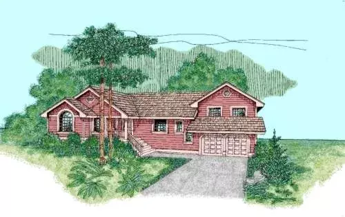 Northwest house plans 33-394 - front exterior, 1,751 sq ft, 2 bed, 2 bath house plans | Monster House Plans