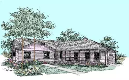 Northwest house plans 33-405 - front exterior, 2,608 sq ft, 3 bed, 2 bath house plans | Monster House Plans