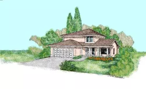 Northwest house plans 33-407 - front exterior, 1,608 sq ft, 3 bed, 2 bath house plans | Monster House Plans